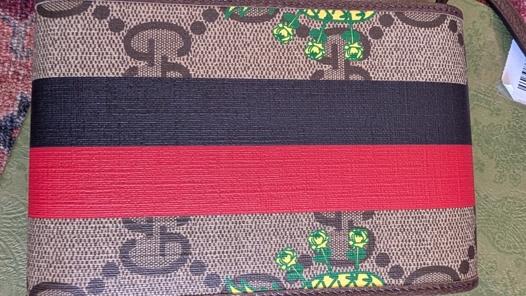 Pre-Owned Gucci x Ken Scott "What's Inside" Crossbody Phone Holder – GG Supreme Canvas – Full Set FRONT VIEW