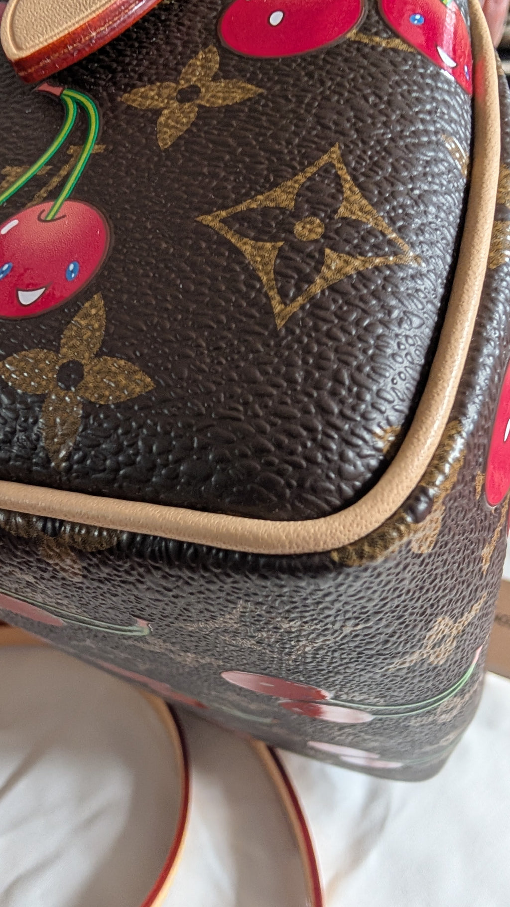 corner one Pre-Owned Louis Vuitton x Takashi Murakami Cherry Speedy Bandoulière 