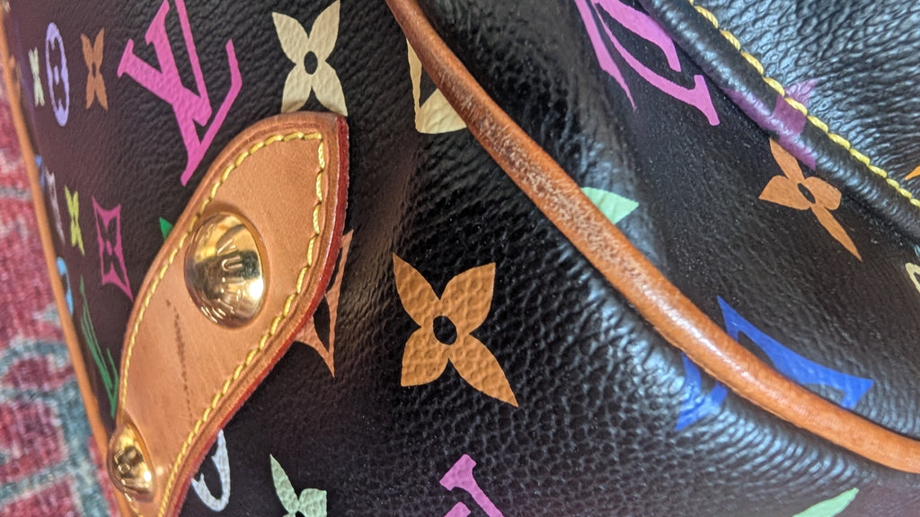 corner 2 Pre-Owned Louis Vuitton x Takashi Murakami Rita  Multicolore Monogram Black