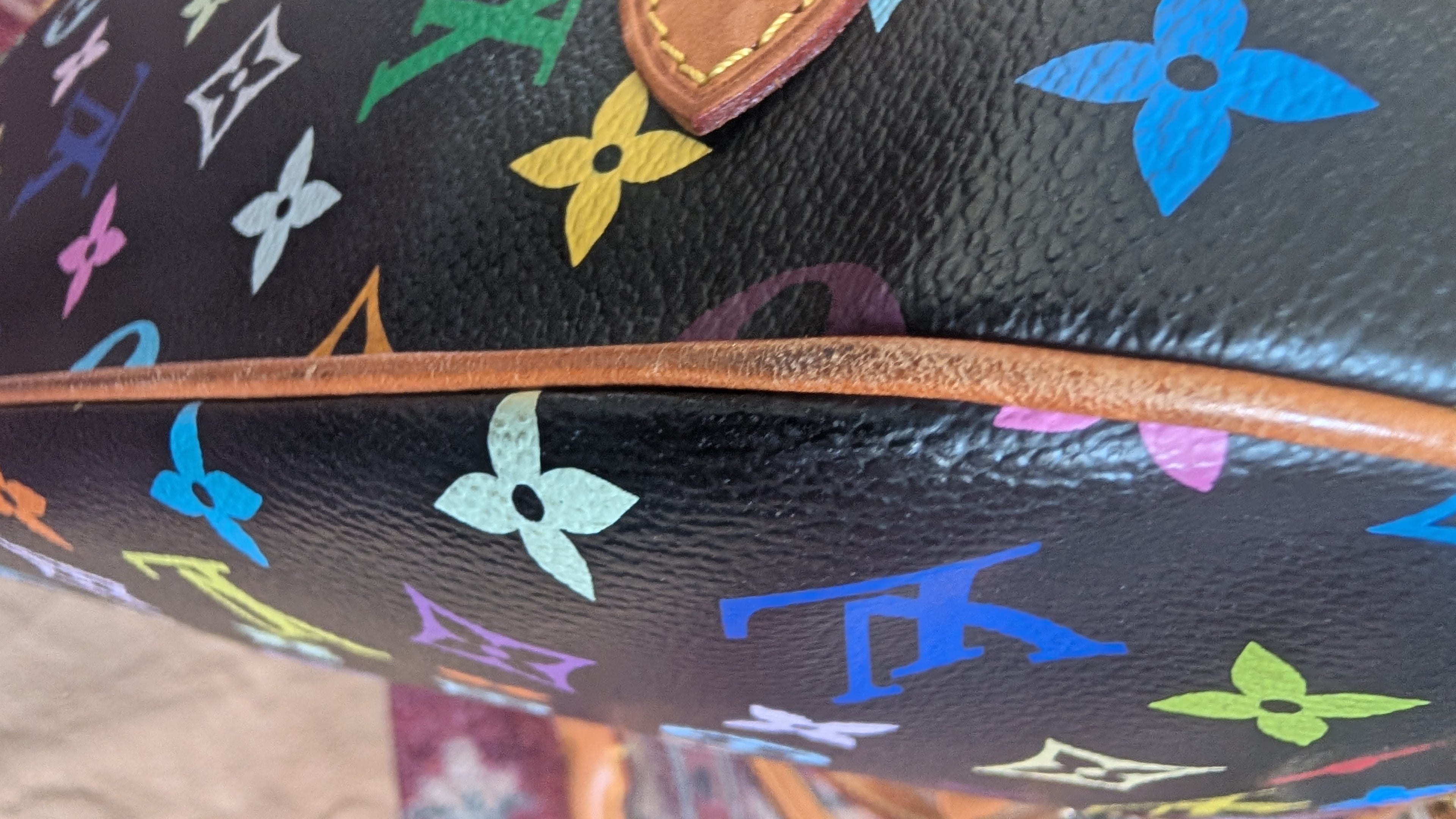 corner 3 Pre-Owned Louis Vuitton x Takashi Murakami Rita  Multicolore Monogram Black