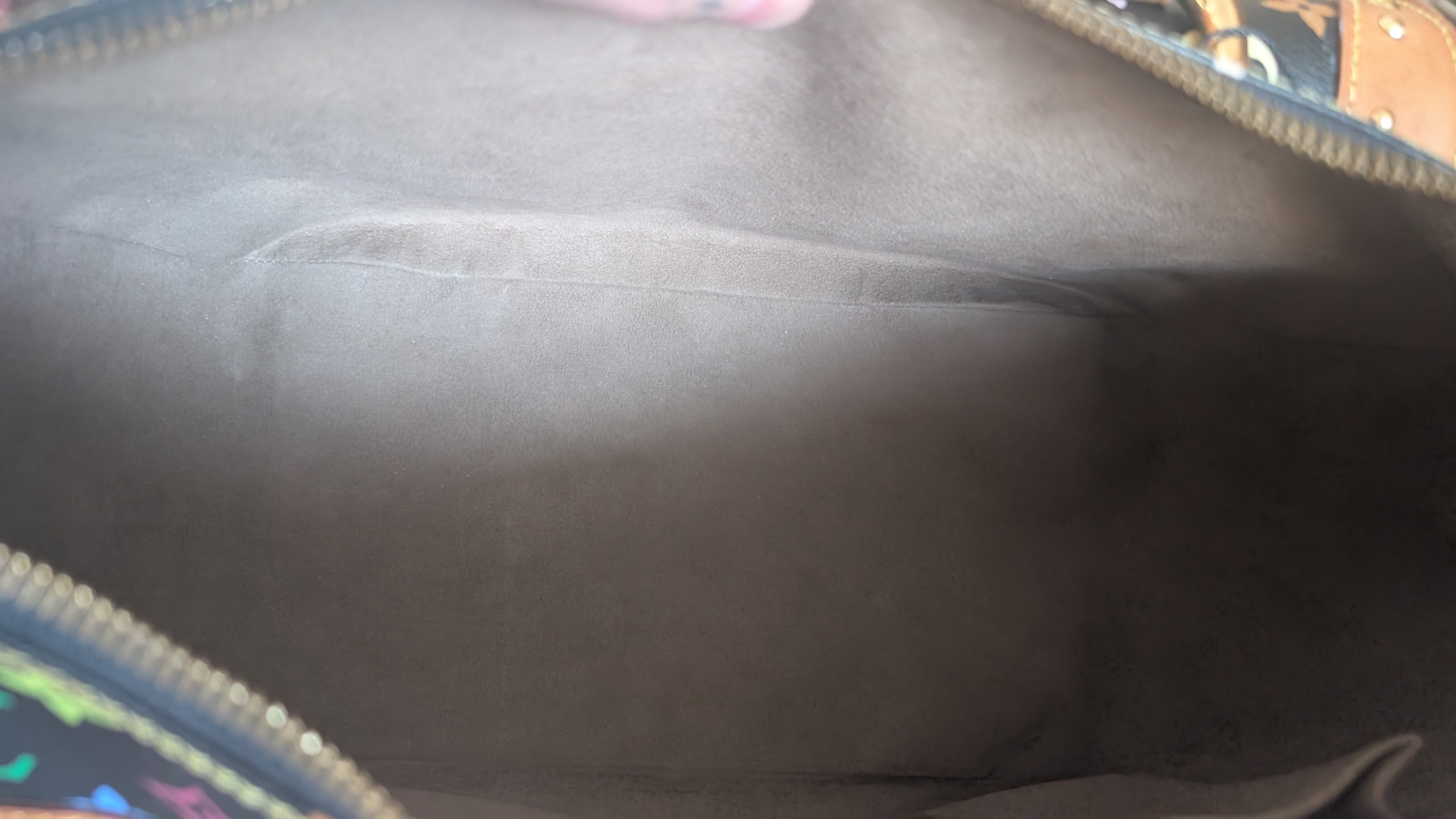inside Pre-Owned Louis Vuitton x Takashi Murakami Rita  Multicolore Monogram Black