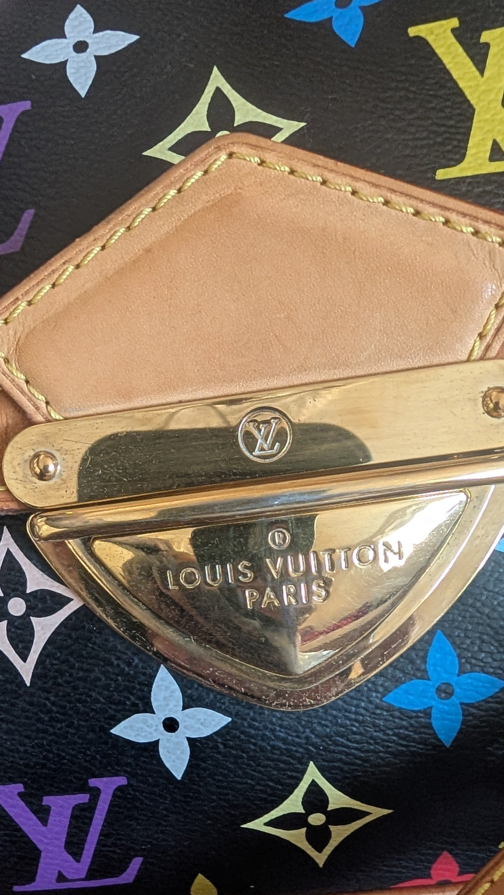hardware Pre-Owned Louis Vuitton x Takashi Murakami Rita  Multicolore Monogram Black