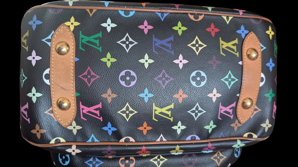 bottom Pre-Owned Louis Vuitton x Takashi Murakami Rita  Multicolore Monogram Black.