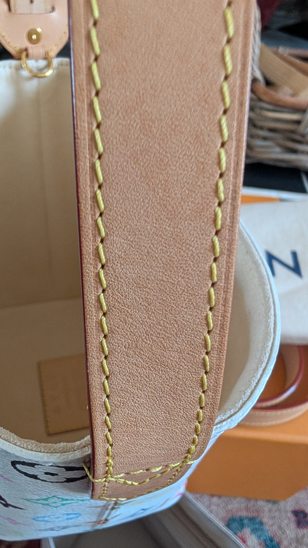 strap Louis Vuitton x Takashi Murakami All In BB Bucket Bag 
