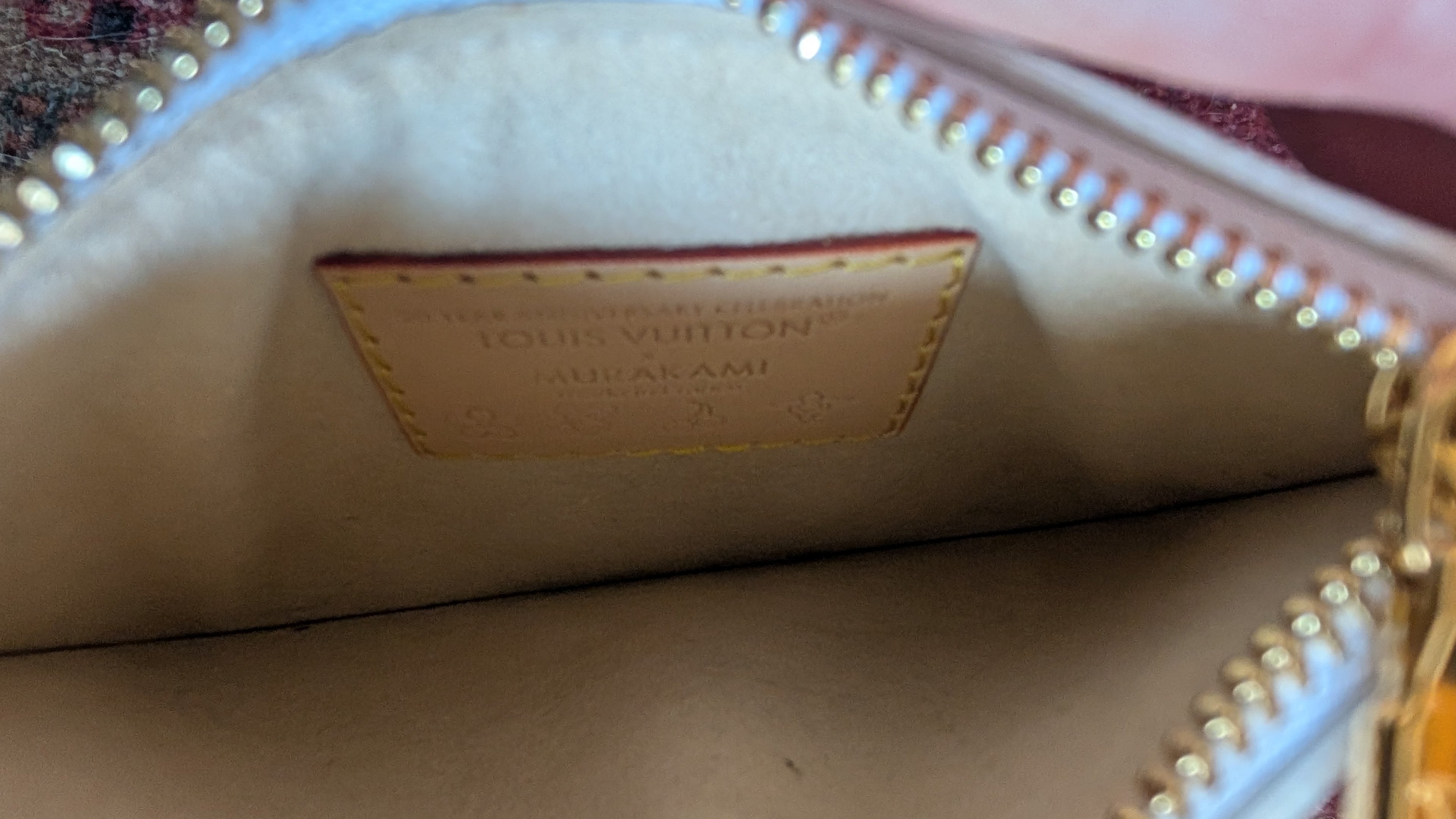 inside logo Louis Vuitton x Takashi Murakami All In BB Bucket Bag 