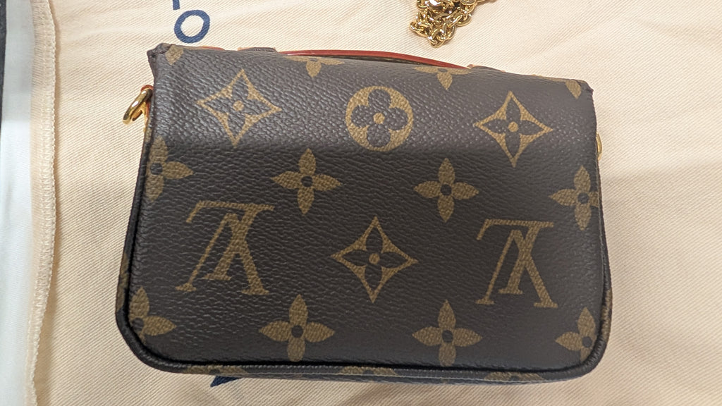 back Pre-Owned Louis Vuitton Micro Metis Bag