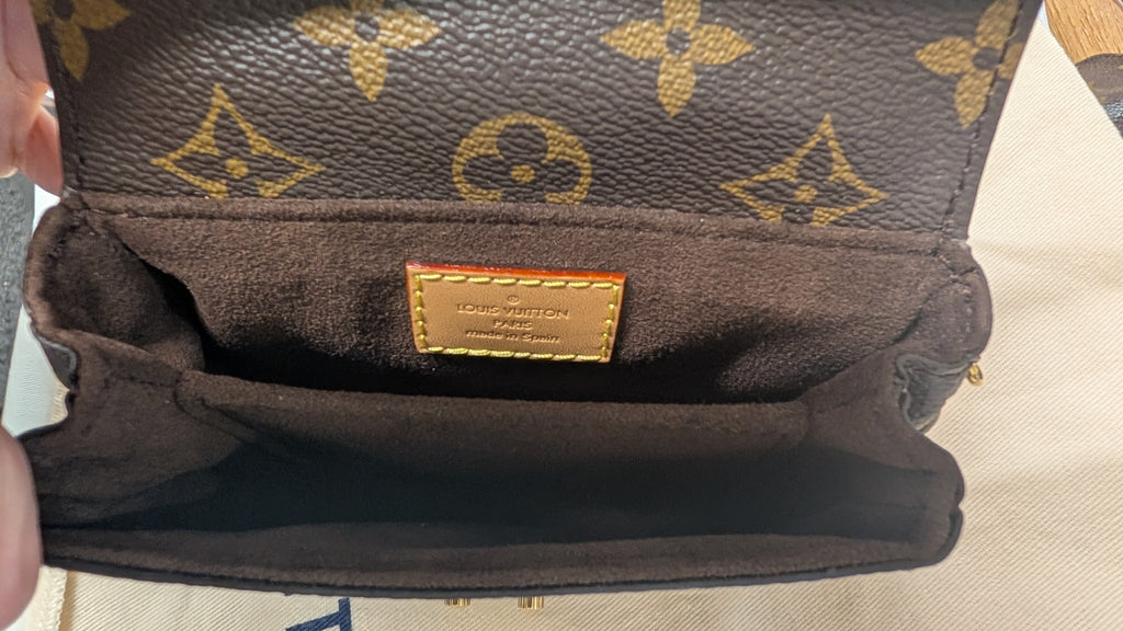 inside Pre-Owned Louis Vuitton Micro Metis Bag