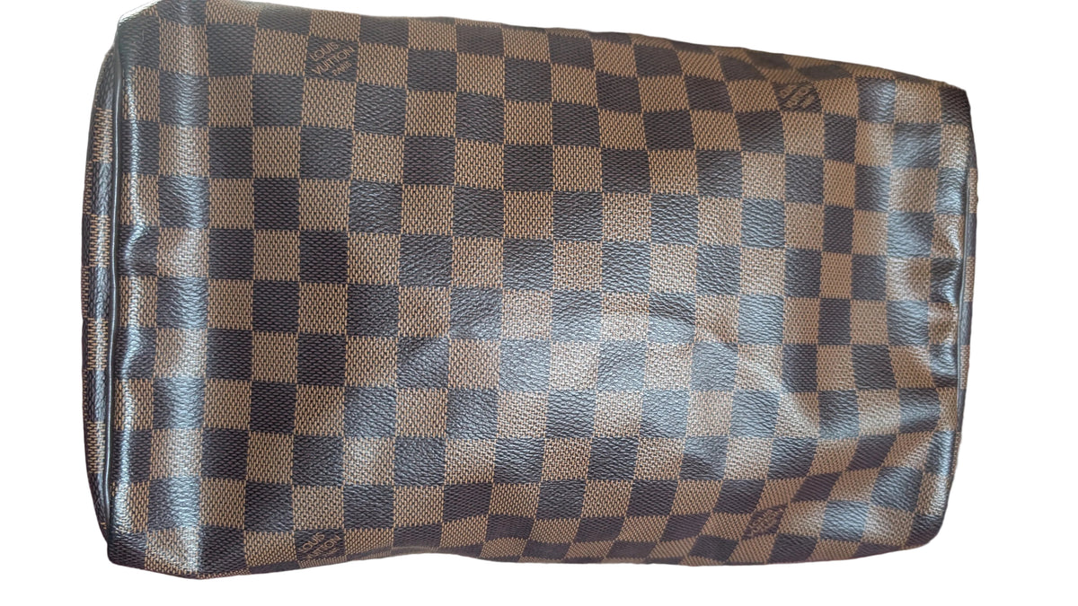 bottom Pre-Owned Louis Vuitton Speedy 30 Damier Ebene