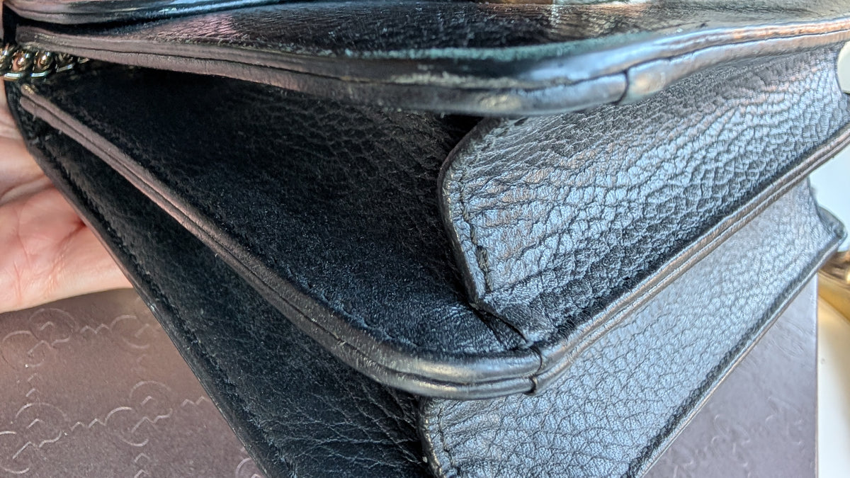 CORNER Pre-Owned Gucci Interlocking Black shoulder bag 