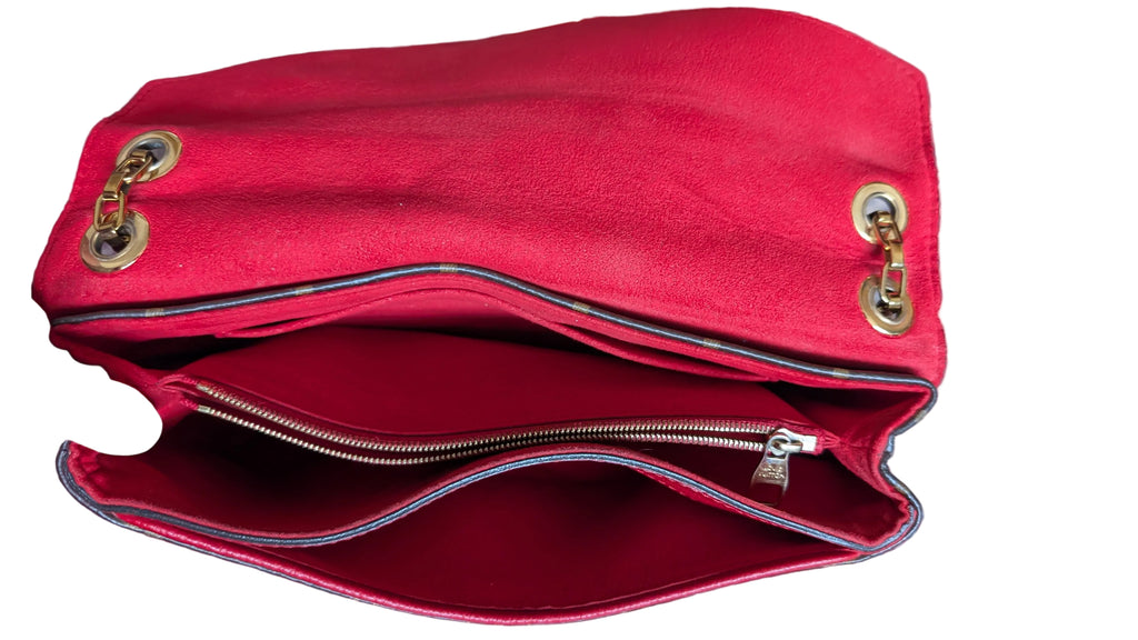 Pre-Owned Louis Vuitton Pallas Chain Monogram Canvas Shoulder Bag – Cerise Red – M41201 INSIDE