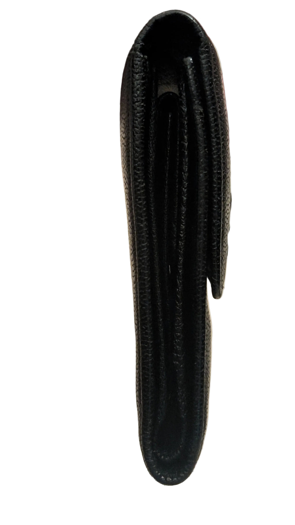 side view chanel black wallet