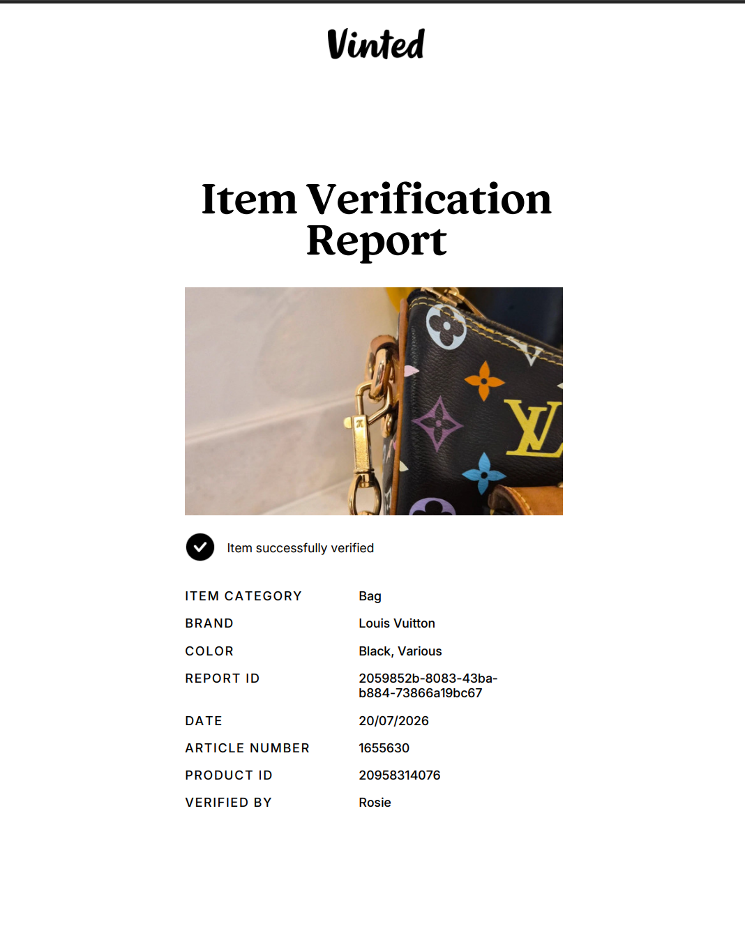 certificate of authenticity rita louis vuitton 
