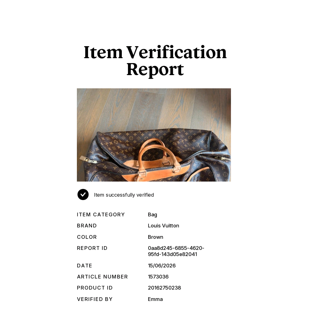 certificate of authentiocity Pre-Owned Louis Vuitton Monogram Eole 55 Travel Bag Carry Case