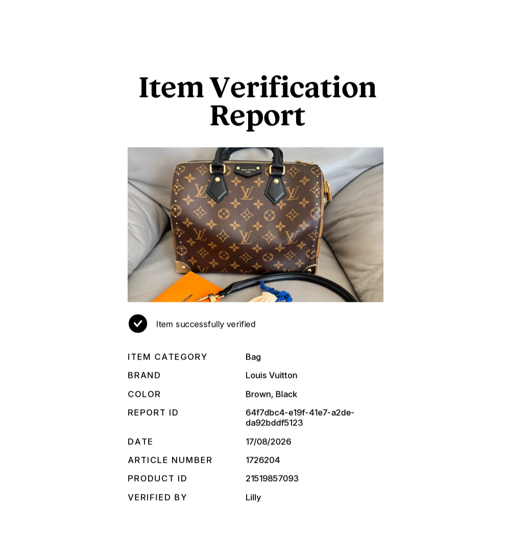 certificate of authenticity Pre-Owned Louis Vuitton Speedy Trunk 25 Monogram