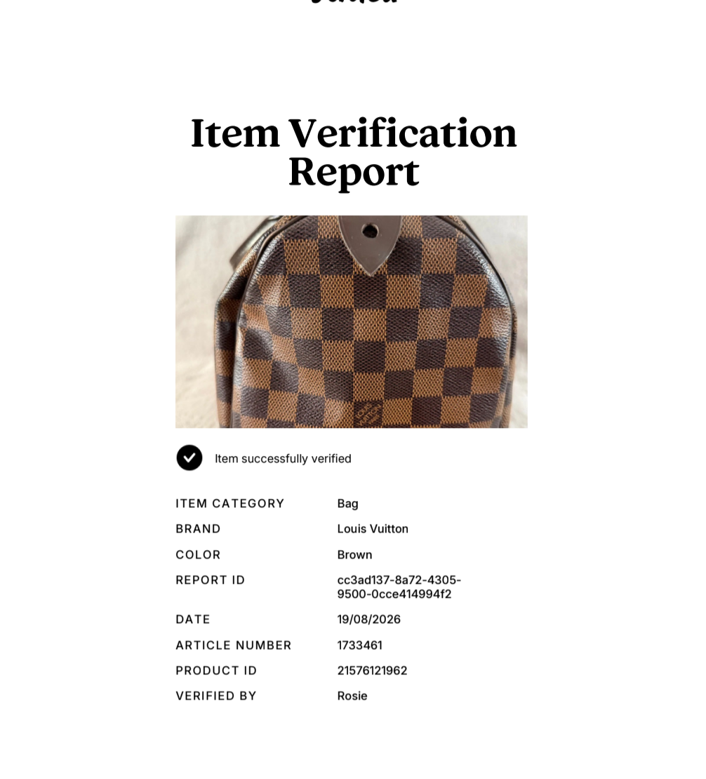 certificate of authenticity
Pre-Owned Louis Vuitton Speedy 30 Damier Ebene