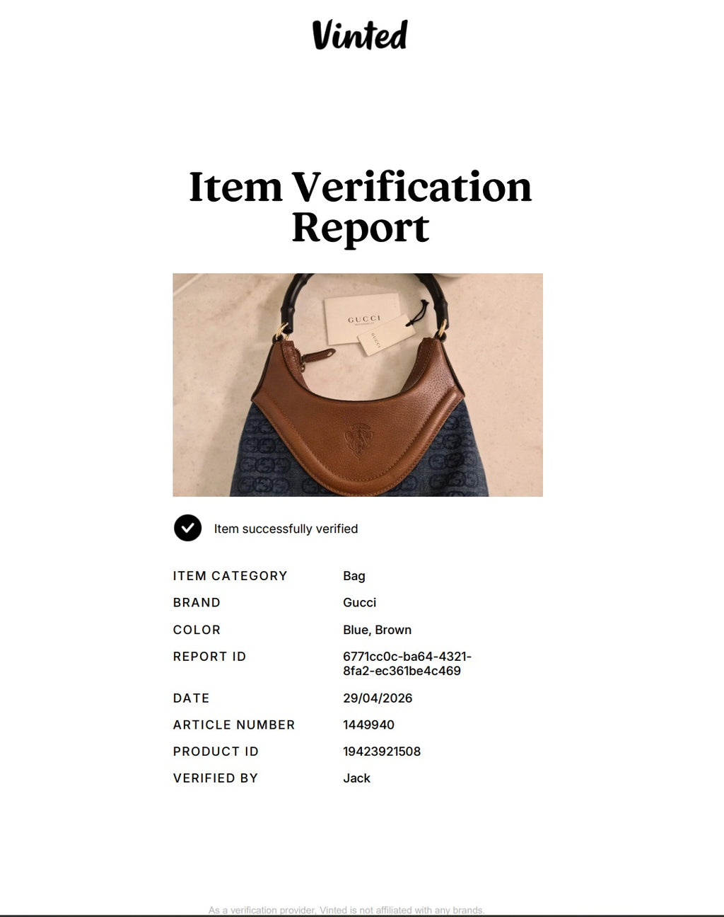 Pre-Owned Gucci Hysteria Denim & Leather bag