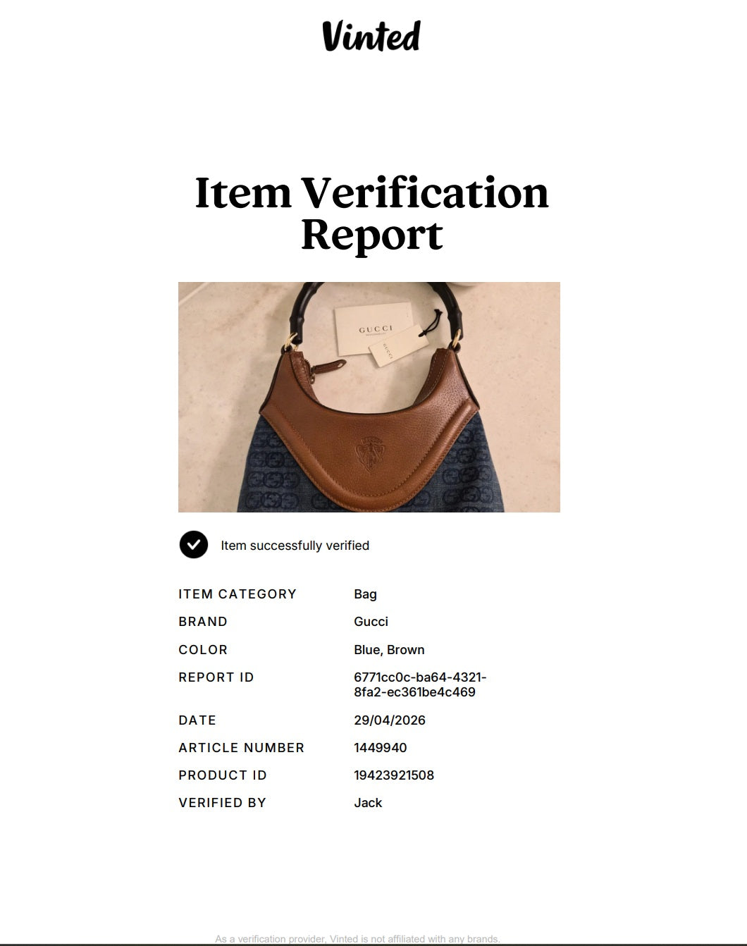 Pre-Owned Gucci Hysteria Denim & Leather bag